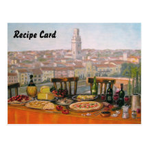 Recept Cards italiensk konst Vykort