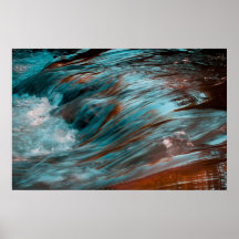 Red & Blue Water Poster
