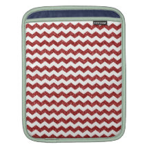 Red glitter chevrons sleeve for iPads