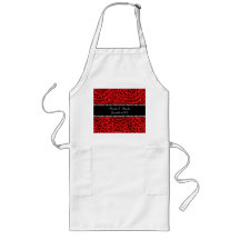 Red leopard pattern wedding favors aprons