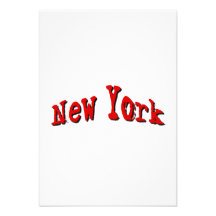 Red New York Custom Invitation