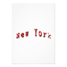 Red New York Invitation