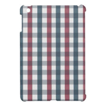 Red White and Blue Plaid Pattern Cover For The iPad Mini