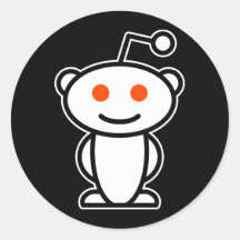 Reddit främling runda klistermärken