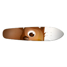 Redigerbar bakgrund - gullig brun uggla skate board deck