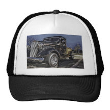 Redo för HDR-klassikerlastbil som rullar Trucker Kepsar