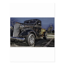 Redo för HDR-klassikerlastbil som rullar Vykort