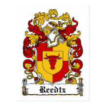 Reedtz familjvapensköld vykort