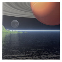 Reflexioner av Saturn Kakelplatta Av Kerami
