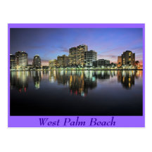 Reflexioner av West Palm Beach, Florida Vykort
