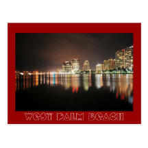 Reflexioner av West Palm Beach, Florida Vykort