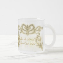 Regal guld- randdesign kaffe muggar