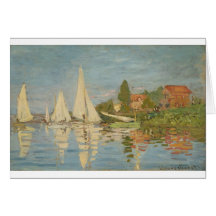 Regatta på Argenteuil (1872) Hälsningskort