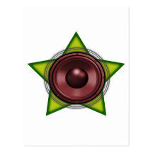 Reggae Dubstep för dub för WooferRasta stjärna Vykort