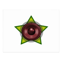 Reggae Dubstep för dub för WooferRasta stjärna Vykort
