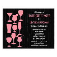 Regna inbjudan för coctailBachelorette party
