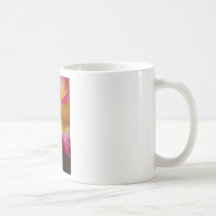 Regna tappar rosa kaffe kopp