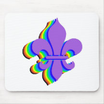 Regnbåge Fleur De Lis Musmatta