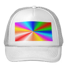 Regnbåge"sunburst" bakgrund trucker keps