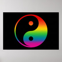 Regnbåge Yin Yang Affischer