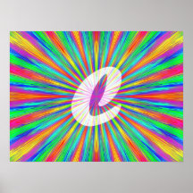 RegnbågebristningsMonogram C Affischer