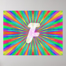 RegnbågebristningsMonogram F Affisch