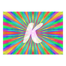 RegnbågebristningsMonogram K Inbjudningar