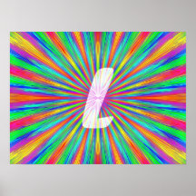RegnbågebristningsMonogram L Print
