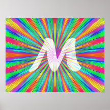 RegnbågebristningsMonogram M Posters