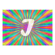 RegnbågebristningsMonogram mig Unika Inbjudningar