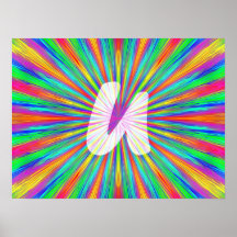 RegnbågebristningsMonogram U Posters