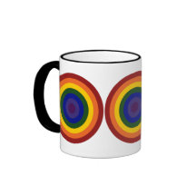 RegnbågeBullseye Kaffe Mugg