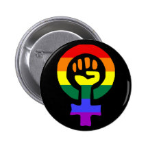 Regnbågeflaggakvinnan Power knäppas Pins