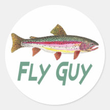Regnbågeforellflygfiske Klistermärken