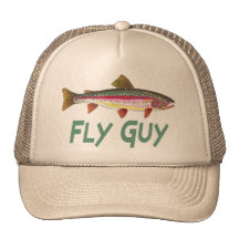 Regnbågeforellflygfiske Mesh Kepsar