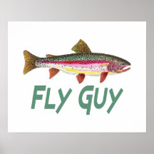 Regnbågeforellflygfiske Posters