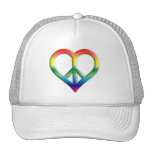 Regnbågefred- och kärlekhatt baseball hat