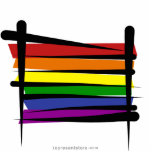 Regnbågegay pride borstar flagga photo cutouts
