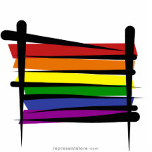 Regnbågegay pride borstar flagga photo cutouts