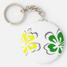 Regnbågehibiskusdesign Nyckel Ringar