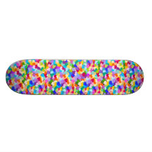 Regnbågehjärtakonfettiar Skateboard