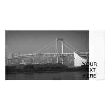 Regnbågen överbryggar Tokyo Anpassingsbara Fotokort