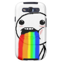 Regnbågen Puke komiskt ansikte Galaxy SIII Cover