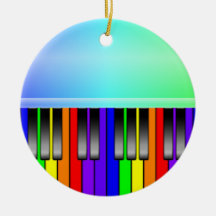 Regnbågepianotangentbord Julgransdekorationer
