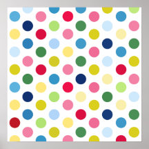 Regnbågepolka dots affisch