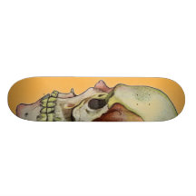 Regnbågeskalletangerine Skate Board Deck