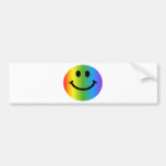 RegnbågeSmiley Bildekal
