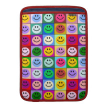 Regnbågesmiley face kvadrerar MacBook air sleeve