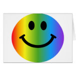 RegnbågeSmiley Hälsningskort