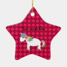 Regnbågeunicornprydnad Julgransdekoration